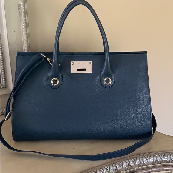 Brand New Jimmy Choo Riley Navy Leather Tote - Picture 9 of 11